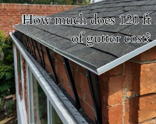 a 120ft roof gutter work
