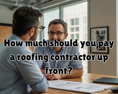 a roofer and his client having a talk