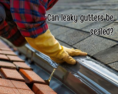 Fixing broken gutter connection.