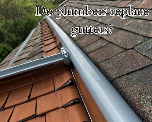 Gutter installed neatly along the roof.