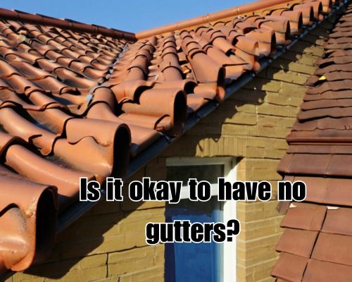 Gutter installed to catch rainwater.