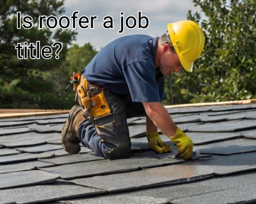 Roofer lays underlayment before shingles.