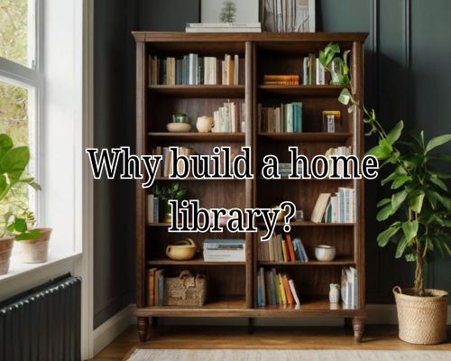 a built home library shelf