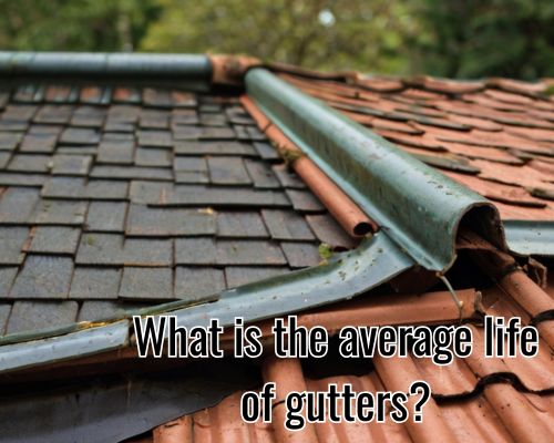 an old roof guttering