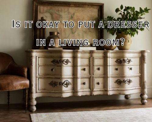 a dresser put in place in living room