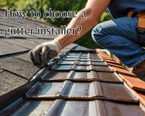 a gutter installer working well