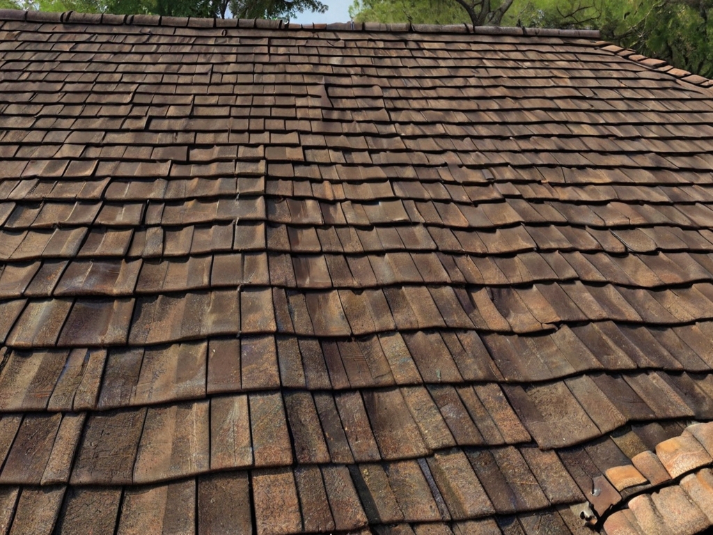 a roof in need for work