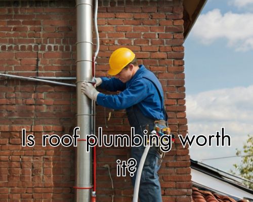 a roof plumbing and downpipe work