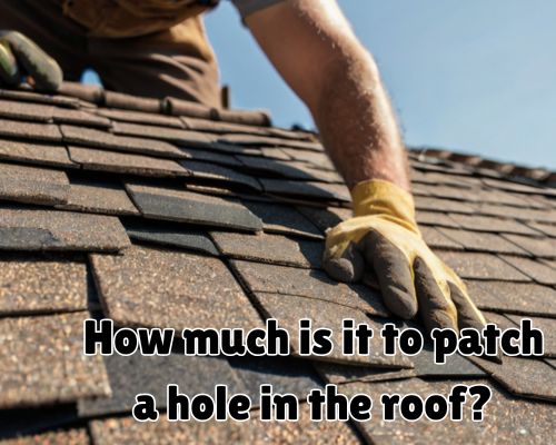 roofer patching out a roof hole